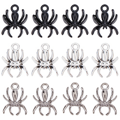 (52) Непрозрачная лаванда 60 шт 3 стили подвески из сплава, паук, разноцветные, 17~18.5x13~14x2.5~3 мм, отверстие : 1.8~2 мм, 20 шт / стиль