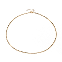 Golden 304 Stainless Steel Curb Chains Necklaces, with Lobster Claw Clasps, Golden, 20.31 inch(51.6cm)