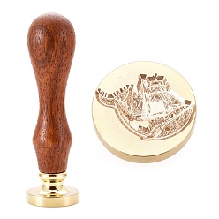 Whale Brass Wax Sealing Stamp, with Wood Handle for Post Decoration DIY Card Making, Whale Pattern, 89.5x25.5mm