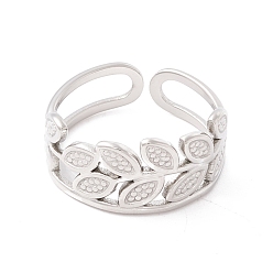 Нержавеющая Сталь Цвет Не тускнеет 304 манжетное кольцо из нержавеющей стали, лист, цвет нержавеющей стали, размер США 6 1/4 (16.7 мм)