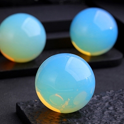 Опал Скульптура из синтетического опалита, украшение для выставки, для украшения рабочего стола домашнего офиса, круглые, 40 мм