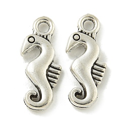 Sea Horse Сплавочные подвески тибетского стиля, без кадмия и без свинца, античное серебро, морской конек, 16.5x7x2.5 мм, отверстие : 1.6 мм