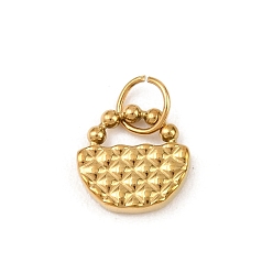 Золотой 304 прелести нержавеющей стали, сумочка, с целью перехода в кольце, золотые, 11x11.5x2.5 мм, отверстие : 4.5 мм
