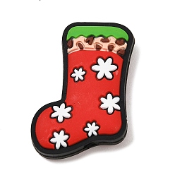 Clothes Силиконовые бусины, фокусные бусы, Новогодняя тема, красочный, одежда, 30.5x20.5x8.5 мм, отверстие : 3 мм