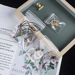 Прозрачный ПВХ антиокислительные пакеты с застежкой-молнией, прозрачный чехол для хранения ювелирных изделий с защитой от потускнения, прямоугольные, прозрачные, 7x5x0.026 см, Внутренние размеры: 55x45 mm, 100 шт / пакет