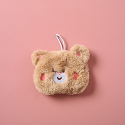 BurlyWood Almohadilla térmica de animales para microondas, cálido animal de peluche suave y calentable, pvc con cubierta esponjosa, burlywood, 110x120 mm, capacidad: 400 ml