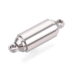 Нержавеющая Сталь Цвет Магнитные застежки, нержавеющая сталь 304, трубка, цвет нержавеющей стали, 16x5 мм, отверстие : 1.2 мм