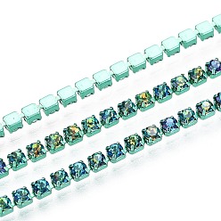 Кадет Синий Железо горный хрусталь чашка цепи, с катушкой, кадетский синий, 2x2x2 мм, около 29.99 футов (9.14 м) / рулон