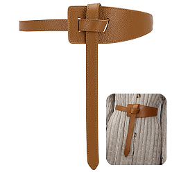 Шоколадный Цепные ремни из коровьей кожи, завяжите поясные ремни узлом, нет пряжек на ремнях, цвет шоколада, 47-1/4 дюйм (120 см)