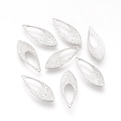 Платинированный Латунные подвески, без никеля , Реальная платина, лошадиный глаз , 18.5x7x1 мм, отверстие : 1 мм