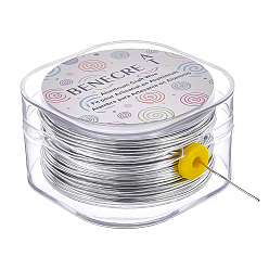 Silver Round Aluminum Wire, for Jewelry Making, Silver, 20 Gauge(0.8mm)