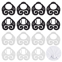 (52) Непрозрачная лаванда 16шт 4 стили пластиковые пряжки, спираль, разноцветные, 50.5x50.5x4 мм, 4 шт / стиль