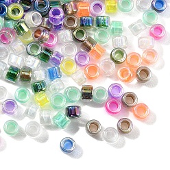 (52) Непрозрачная лаванда 20 g 10 раскрашивает стеклянный бисер, непрозрачные радужные цвета , цилиндр, разноцветные, 2.5x2 мм, отверстие : 1.4 мм, 2 г / цвет