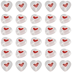 (123L) Белый крем непрозрачный блеск 2 нити бусины лэмпворк ручной работы, сердце, огнеупорный кирпич, 8x8x3 мм, отверстие : 1 мм, около 36 шт / нитка, 6.18'' (15.7 см)