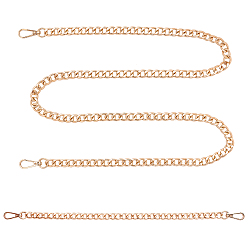 Light Gold Алюминиевые ручки для сумок с цепочкой, с поворотными застежками, для замены ремней для мешков, золотой свет, 2 шт / комплект