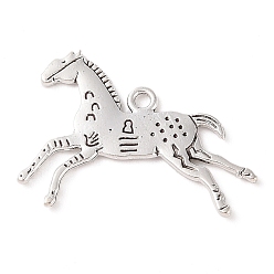 Античное Серебро Сплавочные подвески тибетского стиля, без кадмия и без свинца, лошадь, античное серебро, 24x32.5x1.7 мм, отверстие : 2 мм, Около 490 шт / 1000 г