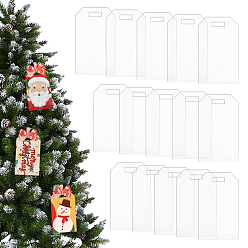 Прозрачный Прозрачные акриловые большие подвески, заготовки прямоугольные прелести, прозрачные, 80.5x50x2 мм, отверстие : 6x16 мм, 15 шт / коробка