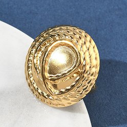 Золотой 304 открытые кольца манжеты из нержавеющей стали, круглые, эффектные кольца, ионное покрытие (ip), золотые, 24 мм, внутренний диаметр: 17 мм