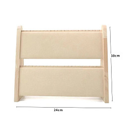 Мокасин Деревянная подставка для ювелирных изделий, обтянут искусственной кожей, мокасин, 30x26 см