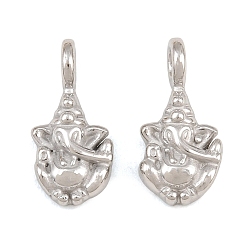Color de Acero Inoxidable 304 colgantes de acero inoxidable, amuletos de Ganesha, color acero inoxidable, 15.5x7.5x3.5 mm, agujero: 2 mm