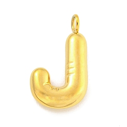Letter J Ионное покрытие (ip) 304 подвески из нержавеющей стали, буквенное очарование, золотые, буква J, 17x10x3 мм, отверстие : 2 мм