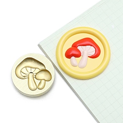 Гриб Круглые латунные головки штампа, золотые, гриб, 25 мм