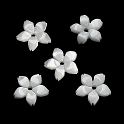 Белый Натуральный белый бусы, цветок, белые, 9x9.5x2 мм, отверстие : 1 мм
