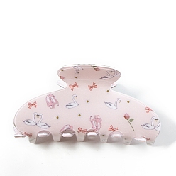 Розовый Заколки для волос из пвх, туманная роза, 91x42 мм