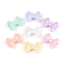 (52) Непрозрачная лаванда Непрозрачные акриловые бусины с УФ-покрытием, радужный, бантом, разноцветные, 22x29x10 мм, отверстие : 2 мм, Около 167 шт / 500 г