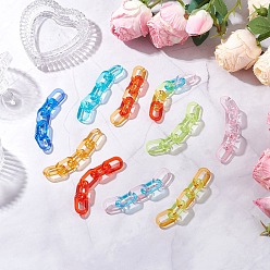 (52) Непрозрачная лаванда 10шт 10 цвета прозрачные акриловые овальные витые звенья цепи, разноцветные, 98 мм, 1 шт / цвет