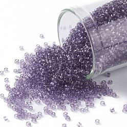 (19) Transparent Sugar Plum TOHO Round Seed Beads, Japanese Seed Beads, (19) Transparent Sugar Plum, 15/0, 1.5mm, Hole: 0.7mm, about 3000pcs/bottle, 10g/bottle