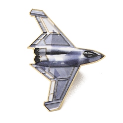 Light Steel Blue Camouflage Jet Enamel Pins, Golden Alloy Brooches for Backpack Clothes, Light Steel Blue, 28.5x39mm