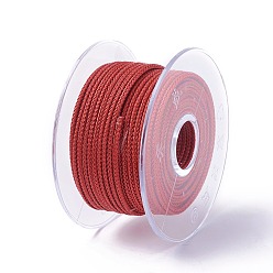 Red Braided Steel Wire Rope Cord, Jewelry DIY Making Material, with Spool, Red, about 5.46 yards(5m)/roll, 3mm