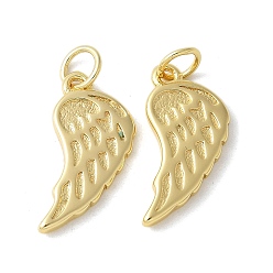 Настоящее золото 18K Латунные подвески, крылатые прелести, с целью перехода в кольце, без свинца и без кадмия, долговечный, реальный 18 k позолоченный, 18.5x9x1.5 мм, отверстие : 3.5 мм