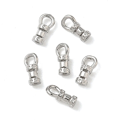 Платина Латуни мозг заканчивается, колонка, долговечный, без кадмия и без свинца, платина, 7x4x2.5 мм, отверстие : 1.8 мм