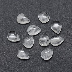 Quartz Crystal Natural Quartz Crystal Cabochons, Rock Crystal Cabochons, teardrop, 8x6x3mm