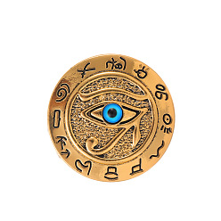 Античное Золото Брошь-булавка из сплава и пластика «глаз ра», значок из сплава для рюкзака, античное золото , 40.5 мм