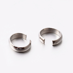 Нержавеющая Сталь Цвет Устойчивы к потускнению 201 быстроразъемные соединения из нержавеющей стали, связывающий кольца, цвет нержавеющей стали, 10~11x9~9.5x2.5~3 мм, внутренний диаметр: 8~10 мм
