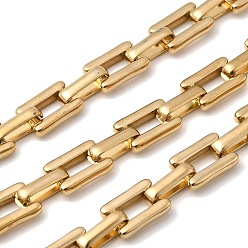 Real 20K Gold Plated 304 цепи прямоугольные звенья нержавеющие, несварные, ионное покрытие (ip), реальный 20 k позолоченный, 11.5x8x2.5 мм