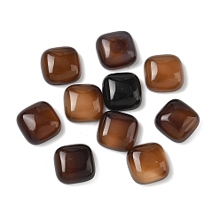 Коричневый Природные кабошон агата, окрашенная и подогревом, квадратный, кофе, 10x10x4 мм