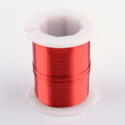 Красный Круглая медная проволока для ювелирных изделий, красные, 24 датчик, 0.5 мм, около 59.05 футов (18 м) / рулон