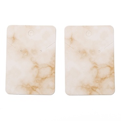 Оранжевый Бумажные карты дисплея серьги, прямоугольник с мраморным рисунком, оранжевые, 7.2x5.1x0.04 см, 100 шт / пакет