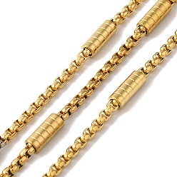 Золотой Ионное покрытие (ip) 304 звенья цепи из нержавеющей стали, несварные, с катушкой, золотые, 2x2.5x1.5 мм