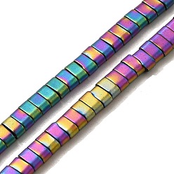 (966) Внутренний цвет Кристалл / Лиловато-лиловый на подкладке 2- ..., матовые, овальные, с покрытием цвета радуги, 4x2x2 мм, отверстие : 1 мм, около 176 шт / нитка, 15.75 дюйм (40 см)