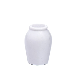 Белый Аксессуары для кукольного домика, Моделирование мини-абс модели вазы, белые, 13x20 мм