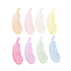 (52) Непрозрачная лаванда Подвеска акриловая прозрачная, блеск бисера, светится в темноте, перо, разноцветные, 45x15.5x7 мм, отверстие : 2.8 мм, Около 224 шт / 500 г