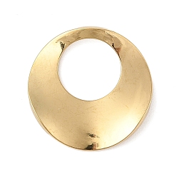 Настоящее золото 18K 304 подвески из нержавеющей стали, круглые подвески в виде колец, вакуумное покрытие pvd, реальный 18 k позолоченный, 20x2 мм, отверстие : 10 мм