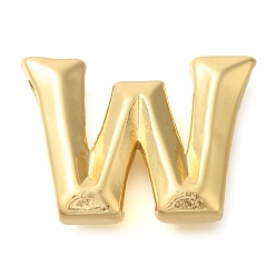 Letter W Стойки обшивки латунные подвески, долговечный, без кадмия и без свинца, подвески с буквой az~z, Буква W, 18x25x5.5 мм, отверстие : 3.5x2 мм