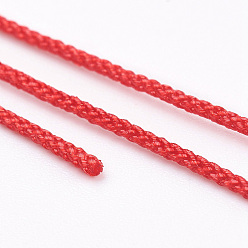 Red Polyester Cord, Red, 0.8mm, about 87.48 yards(80m)/roll