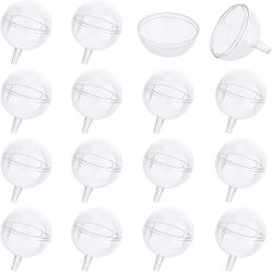 Прозрачный Пластиковый держатель для шоколада, с крышкой, для упаковки букета конфет, прозрачные, 52.5x39 мм, отверстие : 3.2 мм